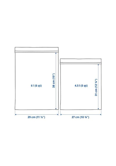 Ikea Istad Kilitli Buzdolabı Poşeti 30'lu 29 X 38 Cm / 27 X 31 Cm Yeşil Koyu Yeşil