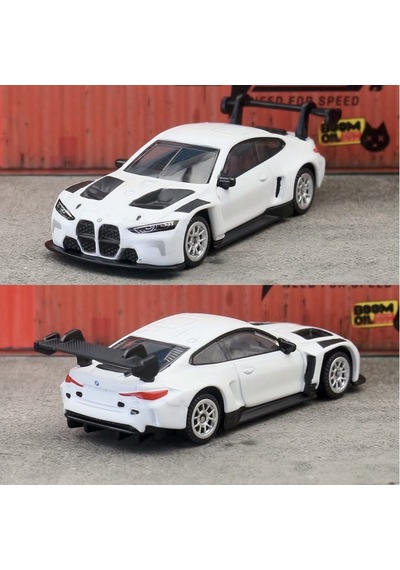 Bmw M4 Gt3 1:64 Hobbiez World Die-cast Metal Model Araba Koleksiyonluk Beyaz Cca Seri 14+
