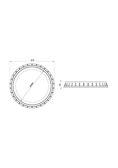 400Mm Yuvarlak Rögar Kapağı - Çerçeve + Düz Kapak