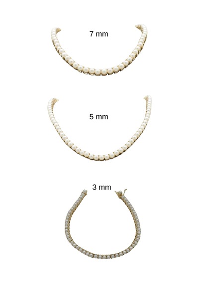 Dört Tırnaklı Doğal İnci Gerdanlık 5 Mm Rose