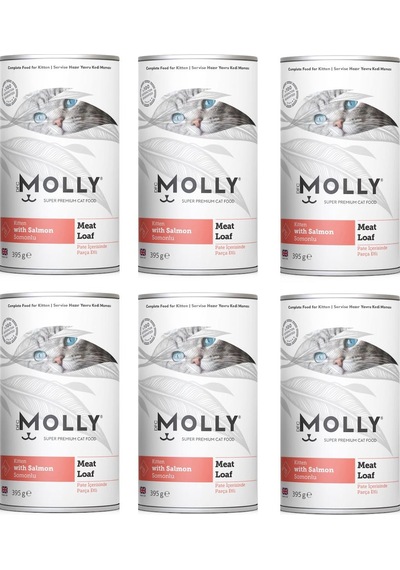 Molly Kitten Somonlu Pate Ezme Yavru Kedi Konservesi 395 G X 6 Adet