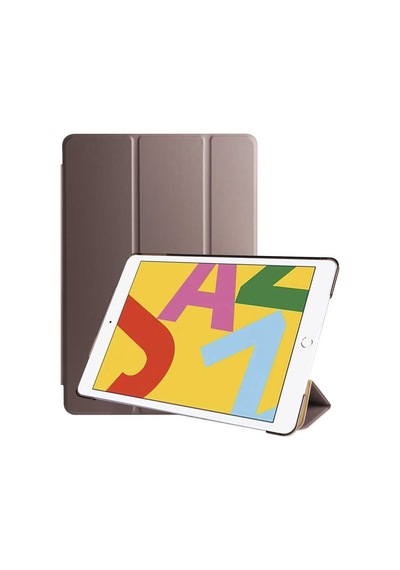 İpad 10.2 2020 8.nesil A2270-a2428-a2429-a2430 Uyumlu Smart Cover Standlı 1-1 Tablet Kılıfı - Gold - T10739