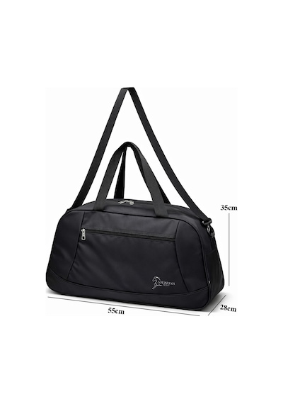 Louisiana Polo El Valizi Spor Seyahat Çantası Büyük Boy 55cm Siyah 6670 Siyah