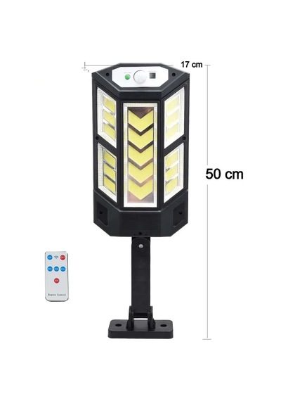 249 Led Solar Aydınlatma Lamba Kumandalı Hareket Sensorlu Dış Mekan Bahçe Teras Ip65 Su Geçirmez 1