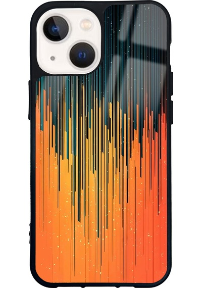 Apple Uyumlu iPhone 13 Mini Cyberfall Tasarımlı Glossy Telefon Kılıfı Çok Renkli