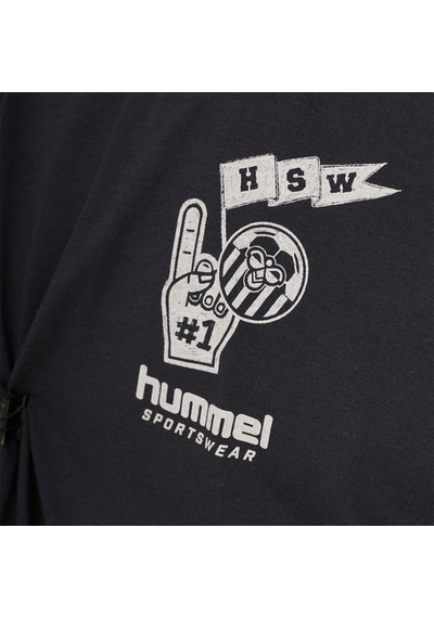 Hummel Tropico Erkek Siyah Yuvarlak Yaka Tişört Siyah