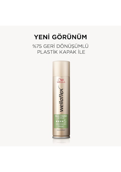 Wellaflex Silk Finish & Hold İpeksi Bitiş Ve Tutuş Sağlayan Saç Spreyi Ultra Strong Hold - 52694556
