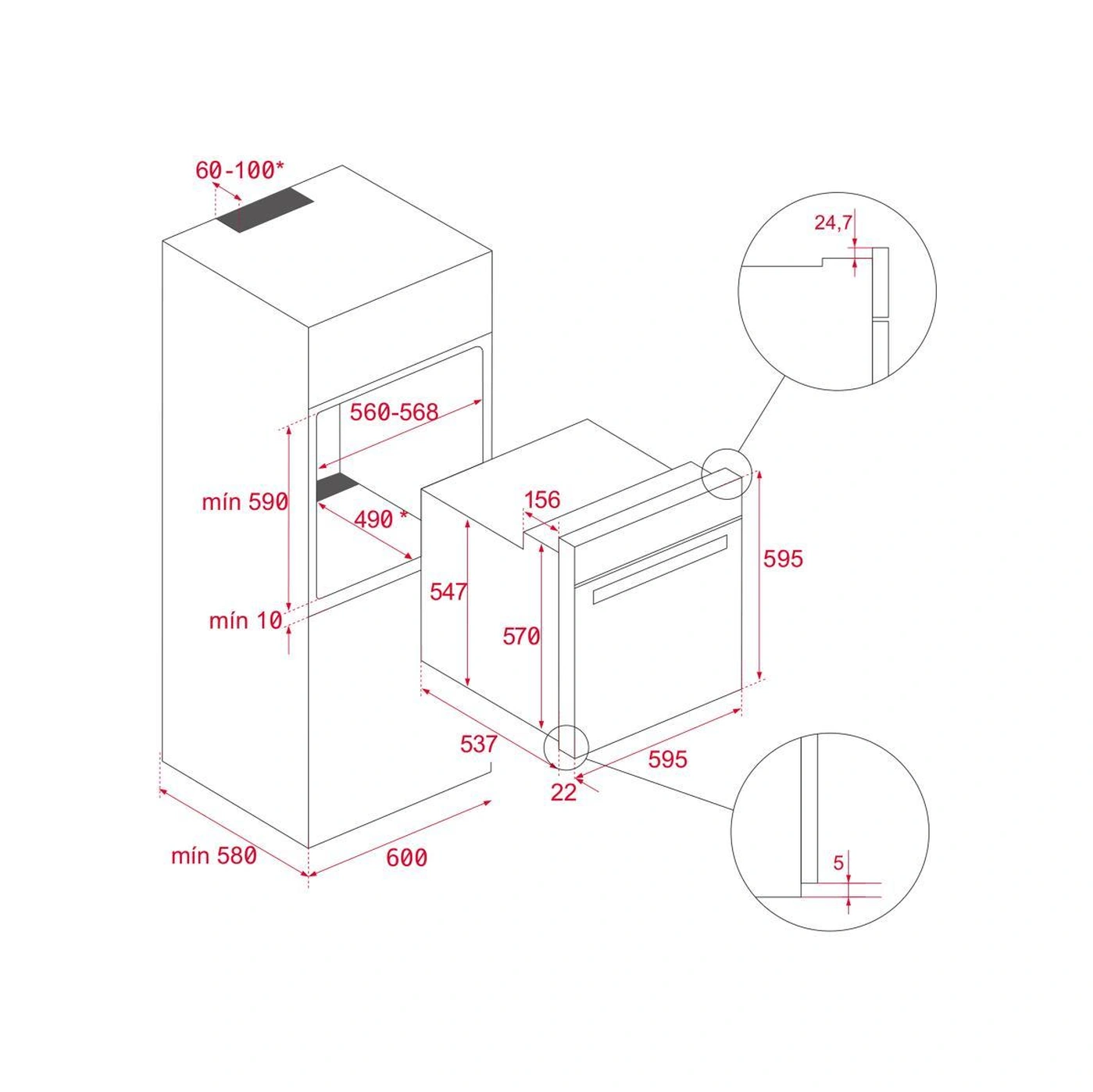 Teka Urban Serisi HLB8400 BK - GZC75330 XBC BK - DLV 98660 BK TOS Siyah Ankastre Set