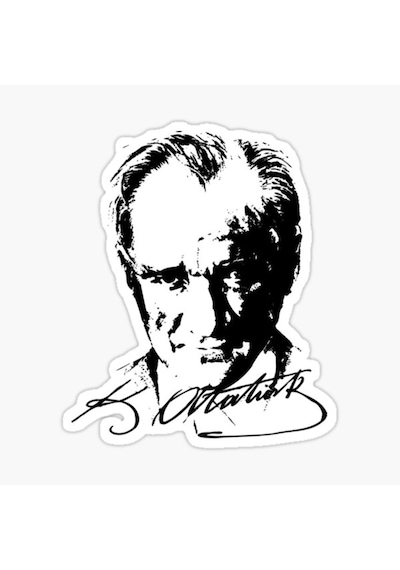 Gazi Mustafa Kemal Atatürk Araba Oto Sticker 20Cm