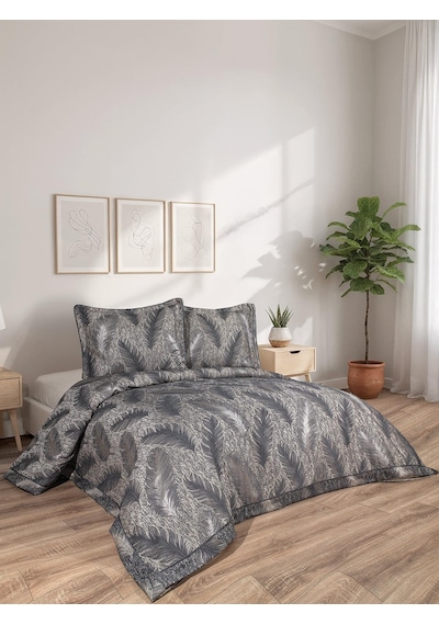 Elsa 3 Parça Antrasit Pike Takımı 240 X 260 Cm Siyah