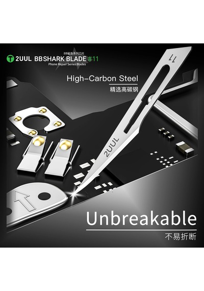 2uul Da18 Bb Shark Blade Serisi Yüksek Karbonlu Çelik No.11 Bıçak 100 Adet