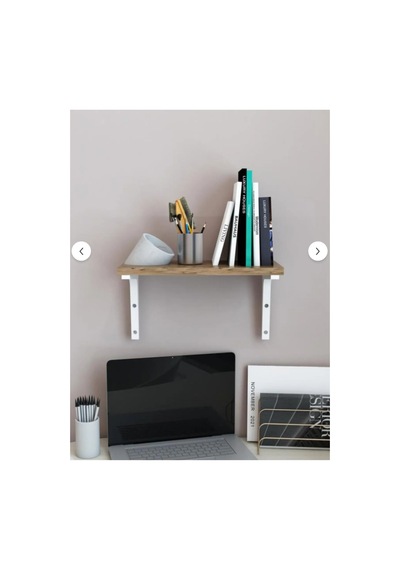 Tekli Dekoratif Duvar Rafı, Kitaplık Ve Organizer, Banyo, Mutfak, Balkon Ceviz