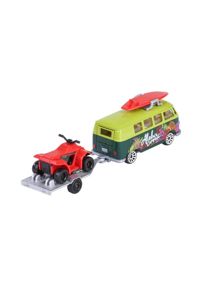 Majorette Volkswagen Trailer Cars Volkswagen T1 Yeşil Çok Renkli