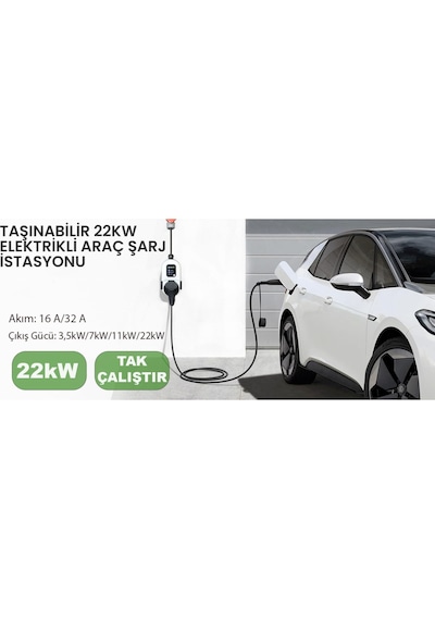 Milego 22kW 11kW Şarj İstasyonu Taşınabilir Elektrikli Araç Şarj Cihazı Ce Sertifikalı Tip 2 16A/32A