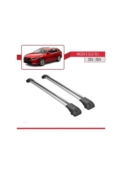 Mazda 6 Gj1/gl 2013 Ve Sonrası İle Uyumlu Ace-1 Ara Atkı Tavan Barı Gri