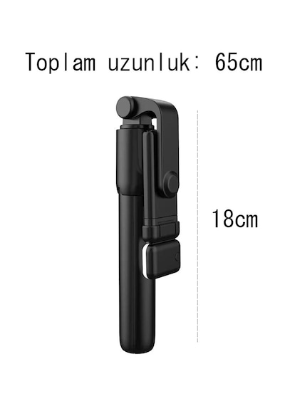 Cr27 4in1 Bluetooth Kumandalı, Selfie Çubuğu, Tripod Monopod, Led Işık, Deklanşörlü, Canlı Yayın Standı Telefon Tutucu Katlanabilir Genişletilebilir