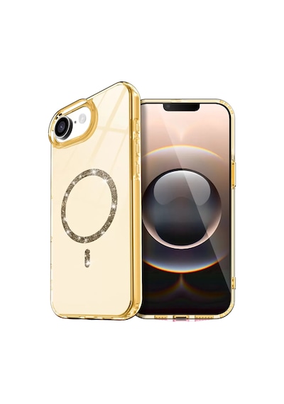 Newface Apple İphone 16e Live Diamond Magsafe Kapak - Sarı