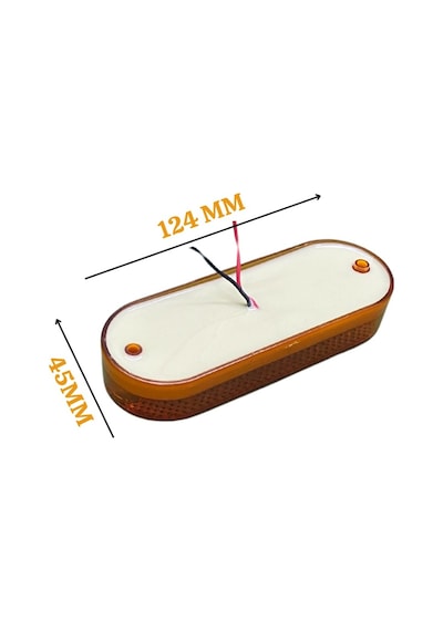 Dorse Side Marker 24V Turuncu Neon Ledli Yan Sinyal Lambası 124 x 45 Mm