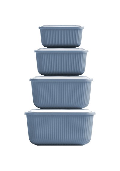 Sızdırmaz Dikdörtgen Saklama Kabı Seti 600/1100/1800/3000 Ml Çok Renkli