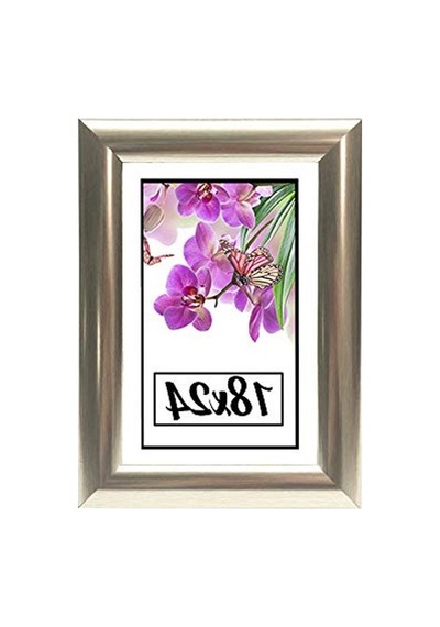 18x24 Cm Gümüş Renkli Dekoratif Resim Çerçevesi Açık Bej