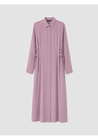 Lcw Modest Pembe Bağlama Detaylı Modal Karışımlı Gömlek Elbise