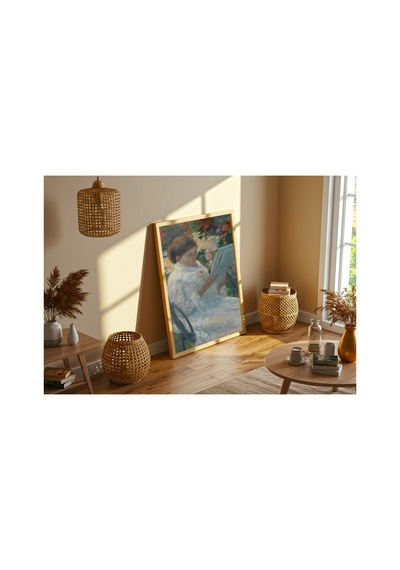 Klasik Sanat Cassatt Balkonda Çerçevesiz Poster 21x30 Cm A4 Tablo Klasik Sanat Yağlı Boya