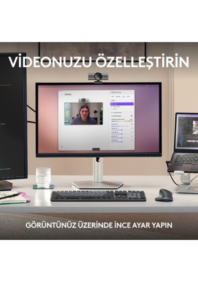Ultra Hd 4k Çözünürlüklü Web Kamerası, Gizlilik Kapaklı Ve Mikrofonlu