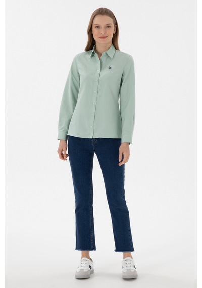 U.s. Polo Assn. Kadın Su Yeşili Gömlek Basic 50307726-vr048 Su Yesılı Mint Yeşili