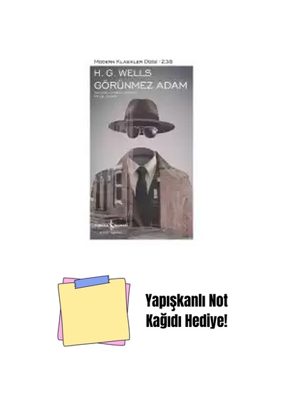 Görünmez Adam Sert Kapak + Yapışkanlı Not Kağıdı