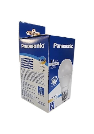 Panasonic Led Dimmerli Lamba 8.5w/6500k Beyaz Işık 806lm E27 Led Ampul