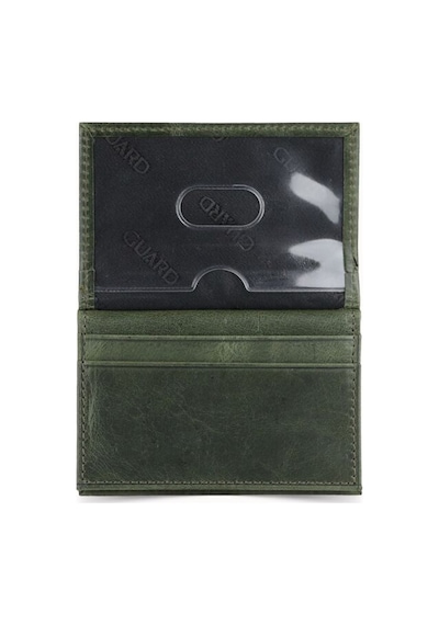 Guard Leather Guard Antik Yeşil Deri Kartlık Çok Renkli
