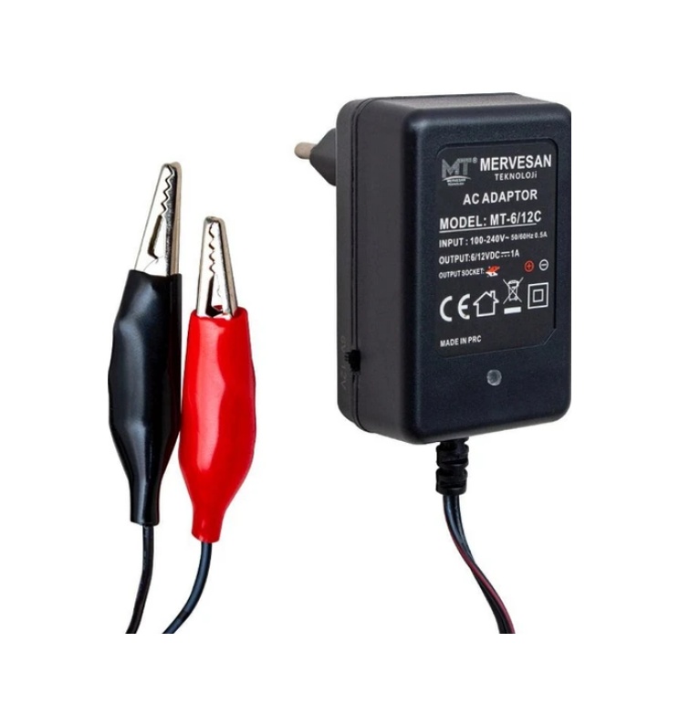 Mervesan MT-6/12C 15W 6V-12V 1A Akü Şarj Cihazı-285-