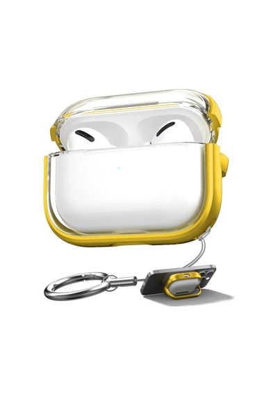 Apple Airpods Pro/pro 2.nesil Kılıf Renkli Kenar Kilitli Kapak Sarı