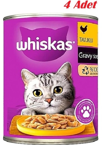 Whiskas Konserve Mama 400gr Erıskın Tavuklu X4
