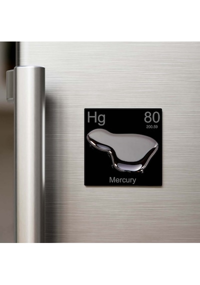 Mercury Cıva Elementi Buzdolap Magneti 9x9 Cm