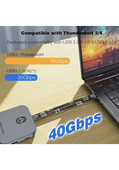 Ugourd Thunderbolt 4 Usb 4.0 240w 40gbps 8k 60hz Type-c Kablo