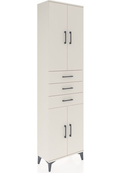Arges Dolap 4 Raflı 3 Çekmeceli 4 Kapaklı 60x30x221 Aytaşı-ay... Aytaşı