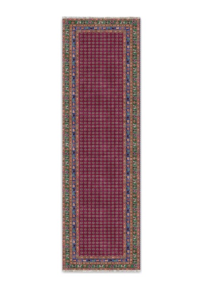 Dekoratif Halı Kaymaz Taban Leke Tutmaz Yıkanabilir Kilim Özel Ölçü Salon Halısı 3023-01 Çok Renkli