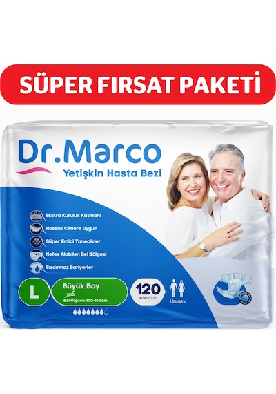 Dr. Marco Yetişkin Bel Bantlı Hasta Bezi L 120'li