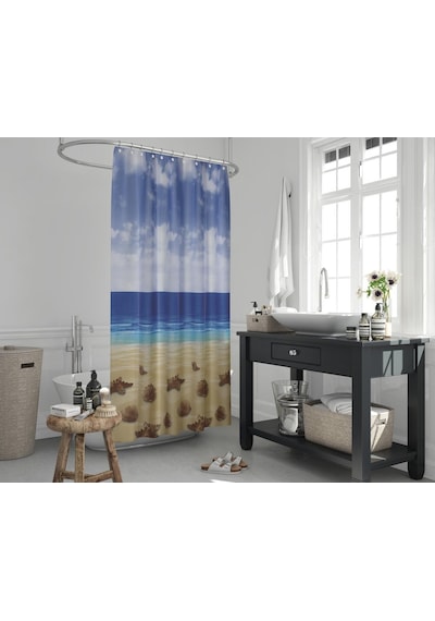 Zethome Jackline Banyo Duş Perdesi 10019 Tek Kanat 1X120X200 (553712555) Çok Renkli