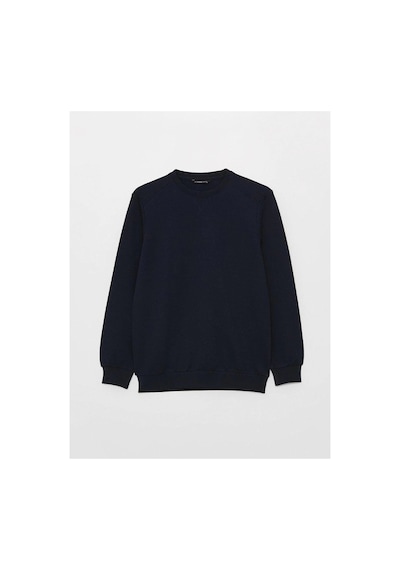 LC Waikiki Lcwaıkıkı Classic Bisiklet Yaka Uzun Kollu Erkek Sweatshirt Lacivert