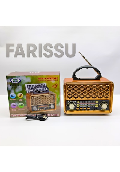 Everton Rt-735 Retro Tasarım Güneş Enerjili Bluetooth Usb/tf Mp3 Fm/am/sw Radyo