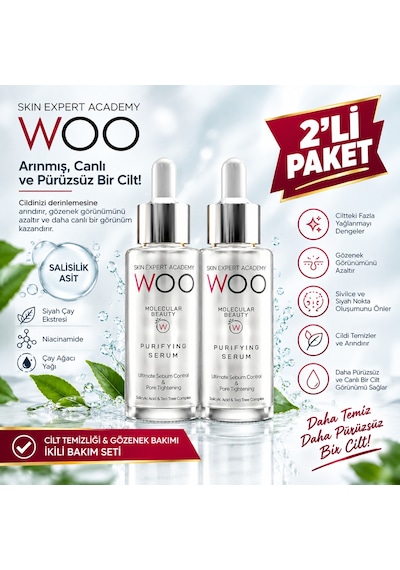 Woo Skin Expert Academy Purifing Serum 50 Ml X 2 Adet