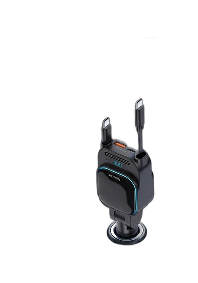 Sc07 96w Araç Şarj Cihazı Pd3.0 & Qc3.0 Hızlı Şarj, Çift Toplanabilir Kablo Type-c + Lightning , Led Ekran,