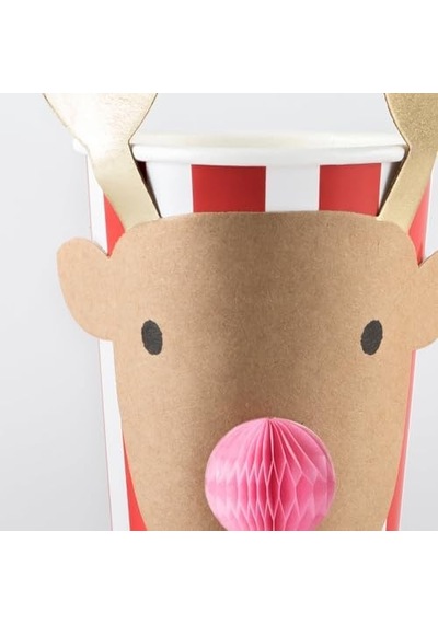 - Christmas Honeycomb Cups - Yeni Yıl Bardak 8'li "