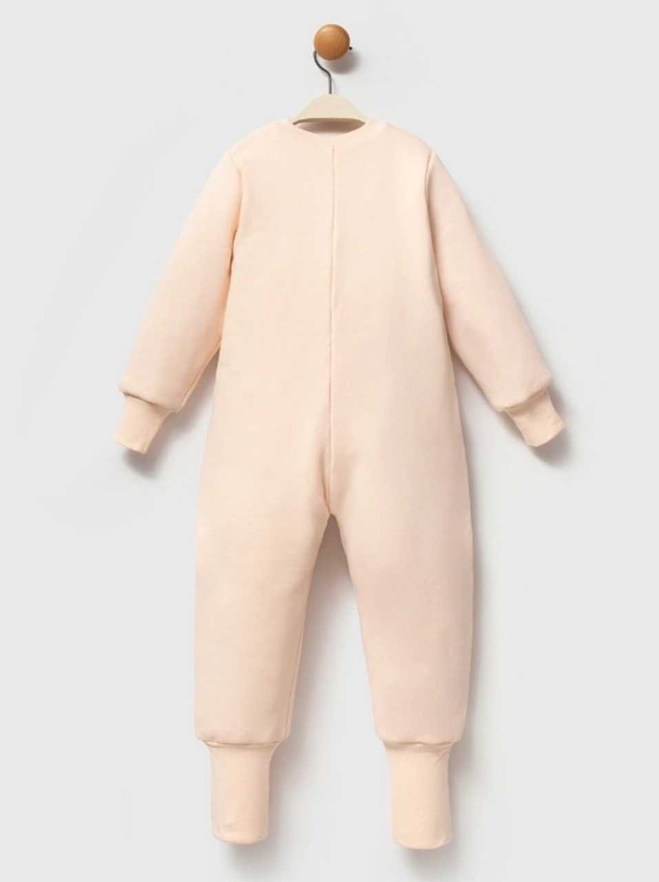 Moi Noi Baby Fermuarlı Bisiklet Yaka Uyku Tulumu Çoraplı Patikli 2,5 Tog Pudra