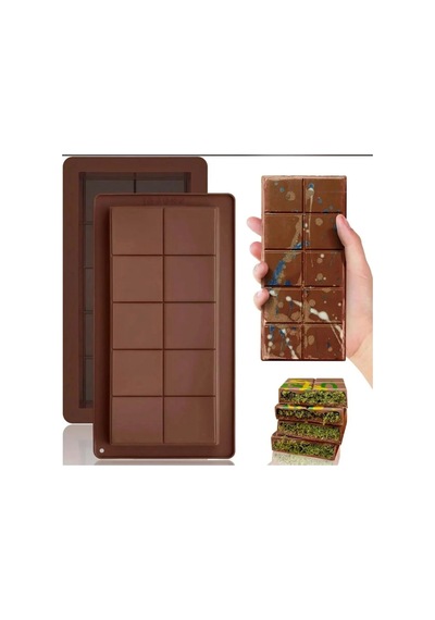 Meşhur Dubai Çikolatası Kalıbı Silikon - Büyük Tablet Çikolata Mum Kek Kalıbı Pasta Kalıbı Diğer