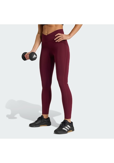 Adidas Hz0872 W 3ss X-over L Kadın Spor Tayt Bordo