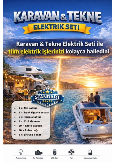 Karavan & Tekne Elektrik Tesisat Seti Standart Paket