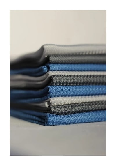 Pella- Orijinal Pella- Mikrofiber Temizlik Bezi 3'lü Paket Mavi - Antrasit - Açık Gri